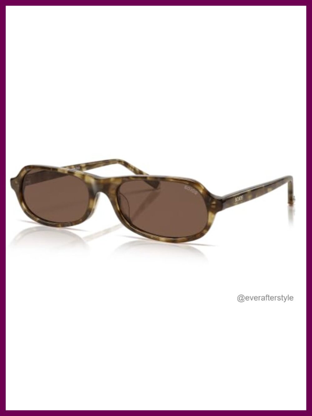 Retro Square Polarized Acetate Sunglasses with Pearl Accents